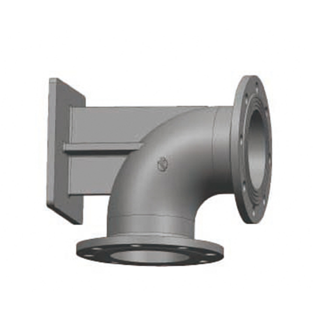 90&deg;-Flanschbogen mit Entenfu&szlig;