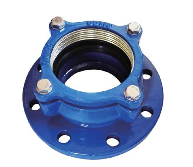 FLANSCHADAPTER MIT FESTSCHLAG F&Uuml;R PE-ROHR-SLIM-TYP