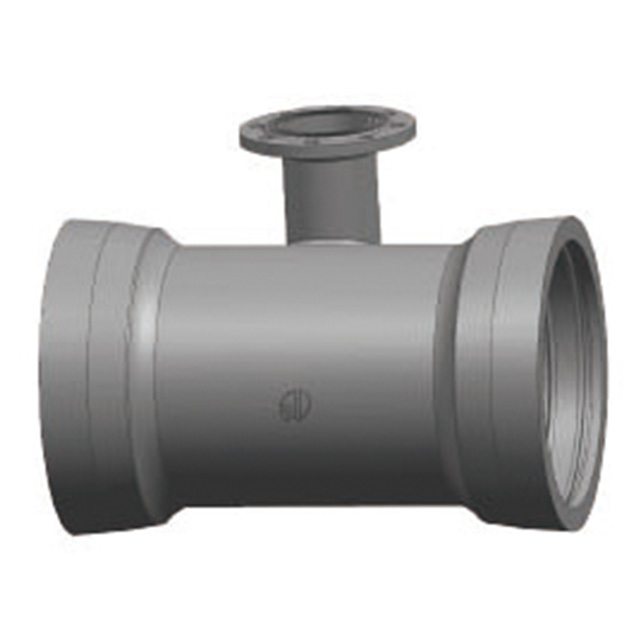 Doppelmuffen-Umkehr-T-St&uuml;ck mit Flanschabzweig